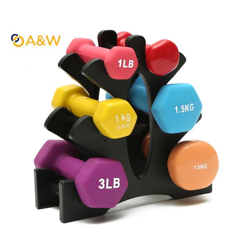 A&W 3 ชั้น Dumbbell Storage Ra Stand Home Office Gym Dumbell Weight Ra