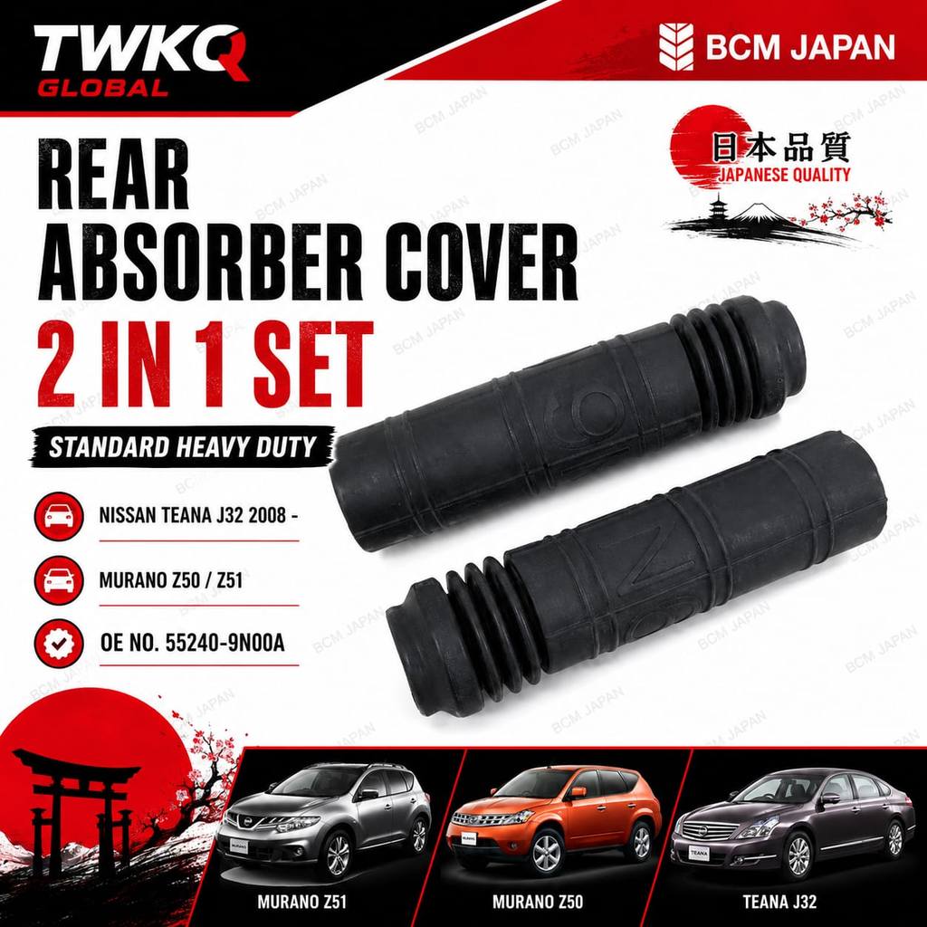 BCM JAPAN Nissan Teana J32 Murano Z50 Z51 โช้คอัพหลังฝาครอบกันฝุ่น + บุช 2 ใน 1 ชุด OE 55240-9N00A