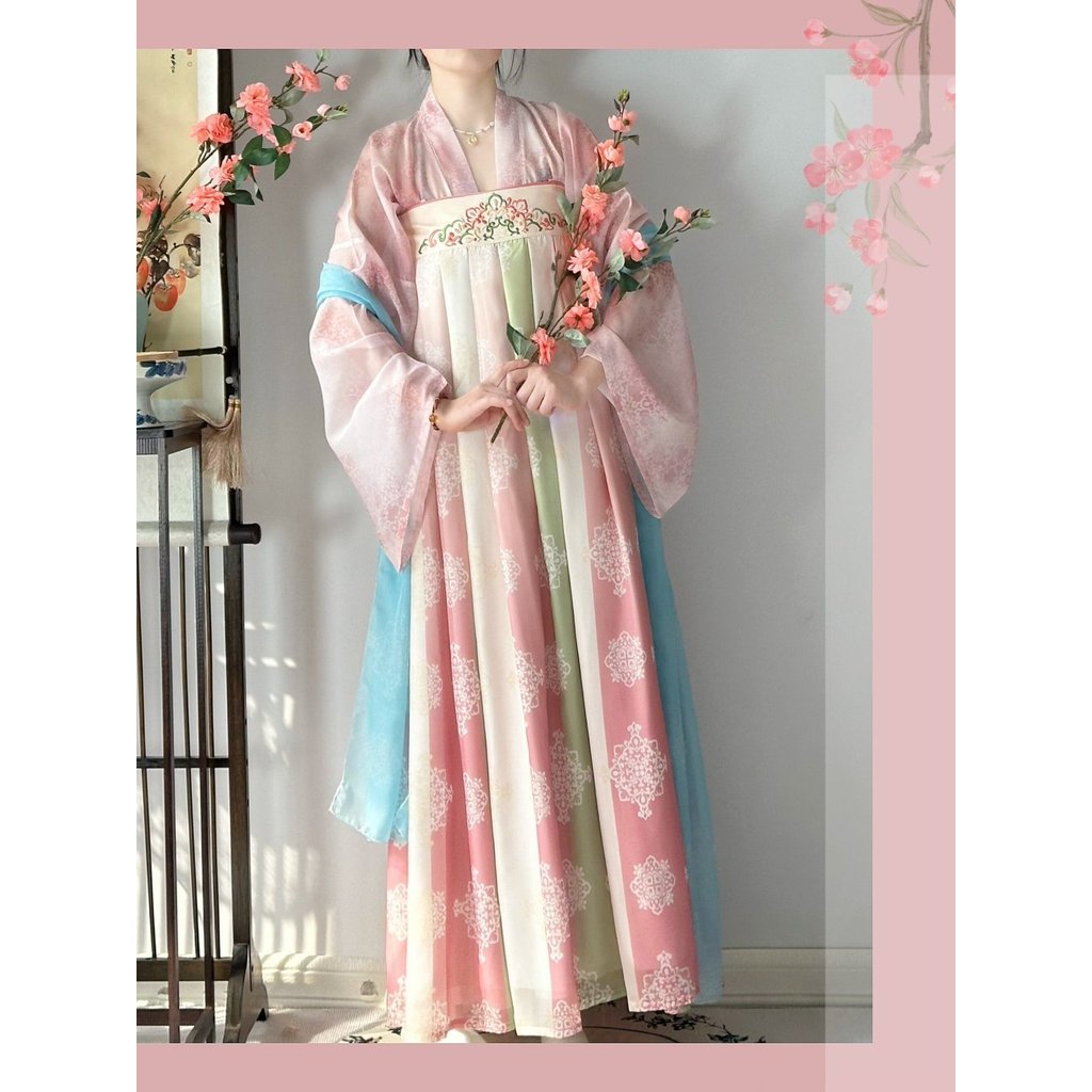 Shop Yichun Ruhua สไตล์ราชวงศ์ชิ้น Hanfu เสื้อเต้านม Tang Yun กระโปรงหญิง Light Tang Fu Original