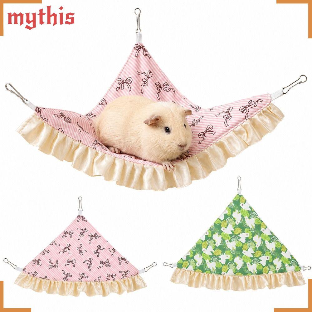 MYTHIS PET Hammock, Breathable Metal Small Pet Hammock, Hanging Compact Corner Hanging Guinea Pig สํ