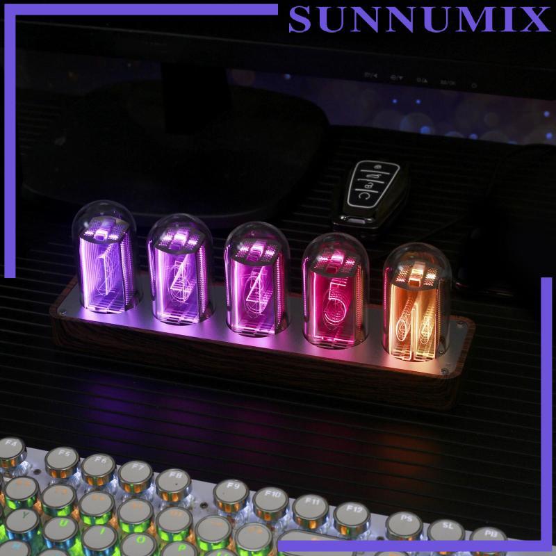 [Sunnimix] ชุดนาฬิกา Nixie Tube นาฬิกามัลติฟังก์ชั่นจําลองของเล่นหลอดเรืองแสงดิจิตอล