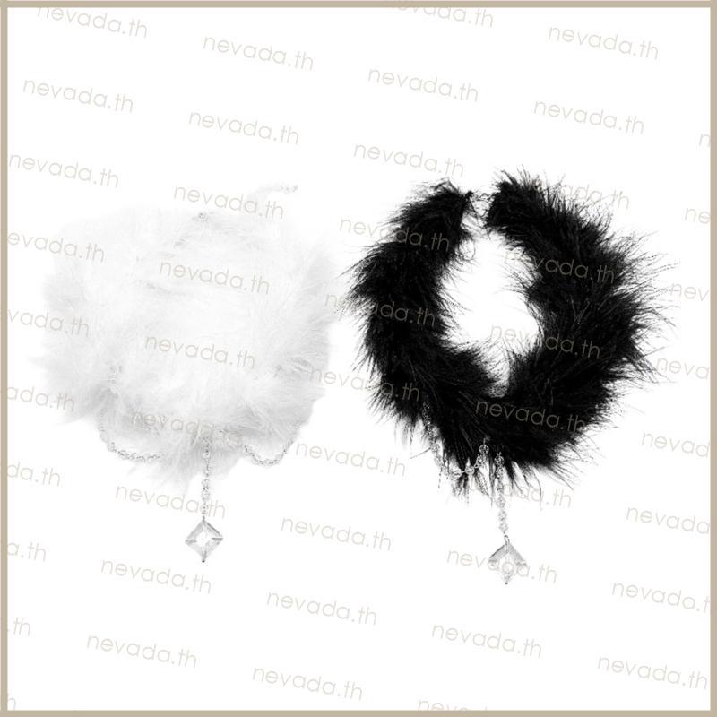 Nev ʚɞ Feather Chockers Feather Necklaces Feather Chocker Necklace จี้สร้อยคอ