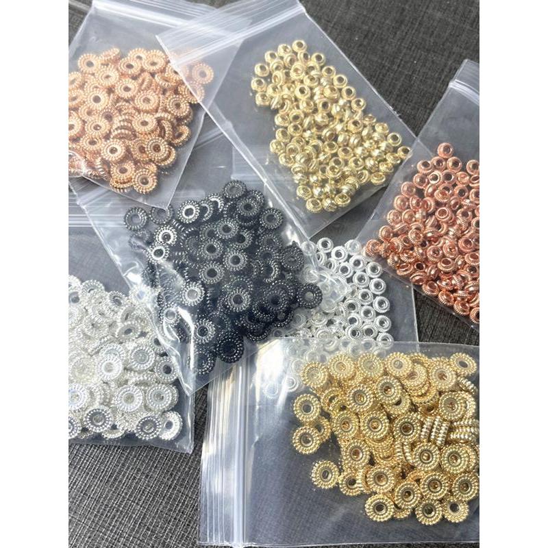 ล้อ Spacer เครื่องประดับ 4mm5mm สร้อยข้อมือจี้ Spacer ลูกปัดเครื่องประดับอุปกรณ์เสริม DIY ลูกปัดใช้ 