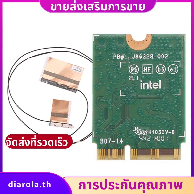 การ์ด Wifi Ax201 Ngw พร้อมเสาอากาศ Wifi 6 3000Mbps M.2 Cnvio2 บลูทูธ 5.1 อะแดปเตอร์ Wifi สําหรับ Win