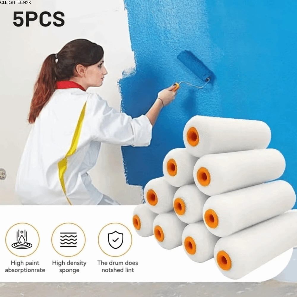 CLEIGHTEEN8H โฟมสี Roller, High-Density 4/6 นิ้ว Roller Paint Roller Sleeves, สีหนาแน่นขนแปรงฟองน้ํา