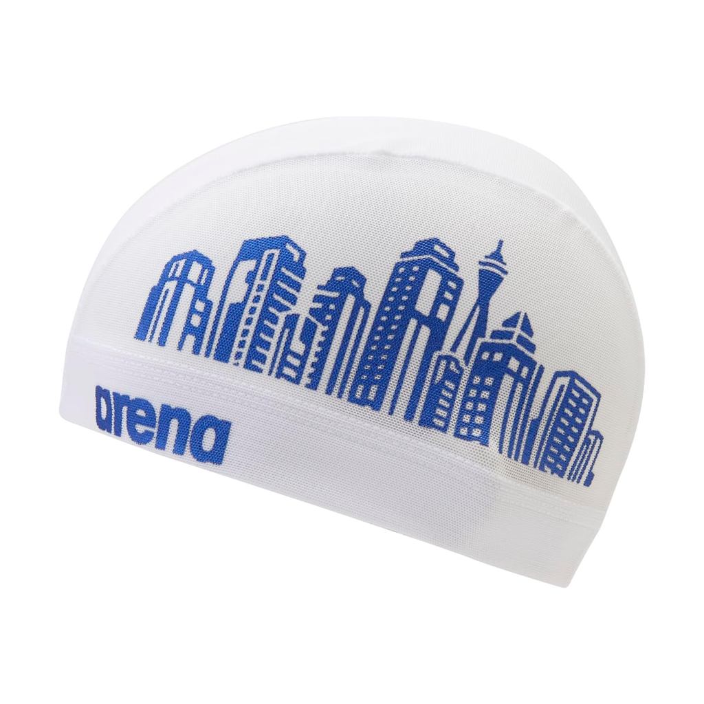 Arena AS6FSC51U Mesh Swim Cap - White×Purple(WHPP) - Size LSize