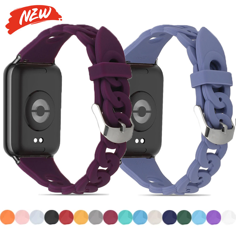 วงกลมซิลิโคนสําหรับ Miband 10Pro 9Pro 8Pro สายรัดข้อมือระบายอากาศสําหรับ Redmi Watch 4/5/6/6 Active/6 Lite สร้อยข้อมือ