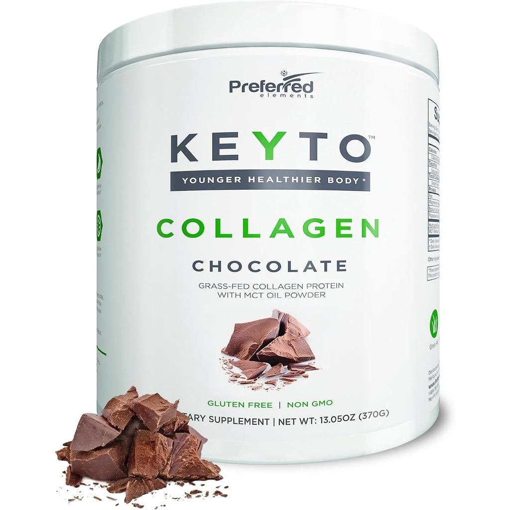 KEYTO โปรตีนคอลลาเจนคีโตพร้อมผงน้ํามัน MCT   | Grass Fed Pasture ยกไฮโดรไลซ์คอลลาเจนเปปไทด์ Keto Pal