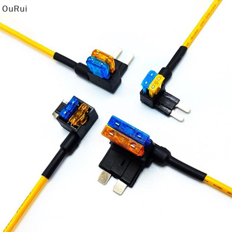 [B&C] 12V Fuse Holder Add-a-circuit TAP Adapter Micro Mini Standard ATM Auto Fuse with 10A Car Fuse 
