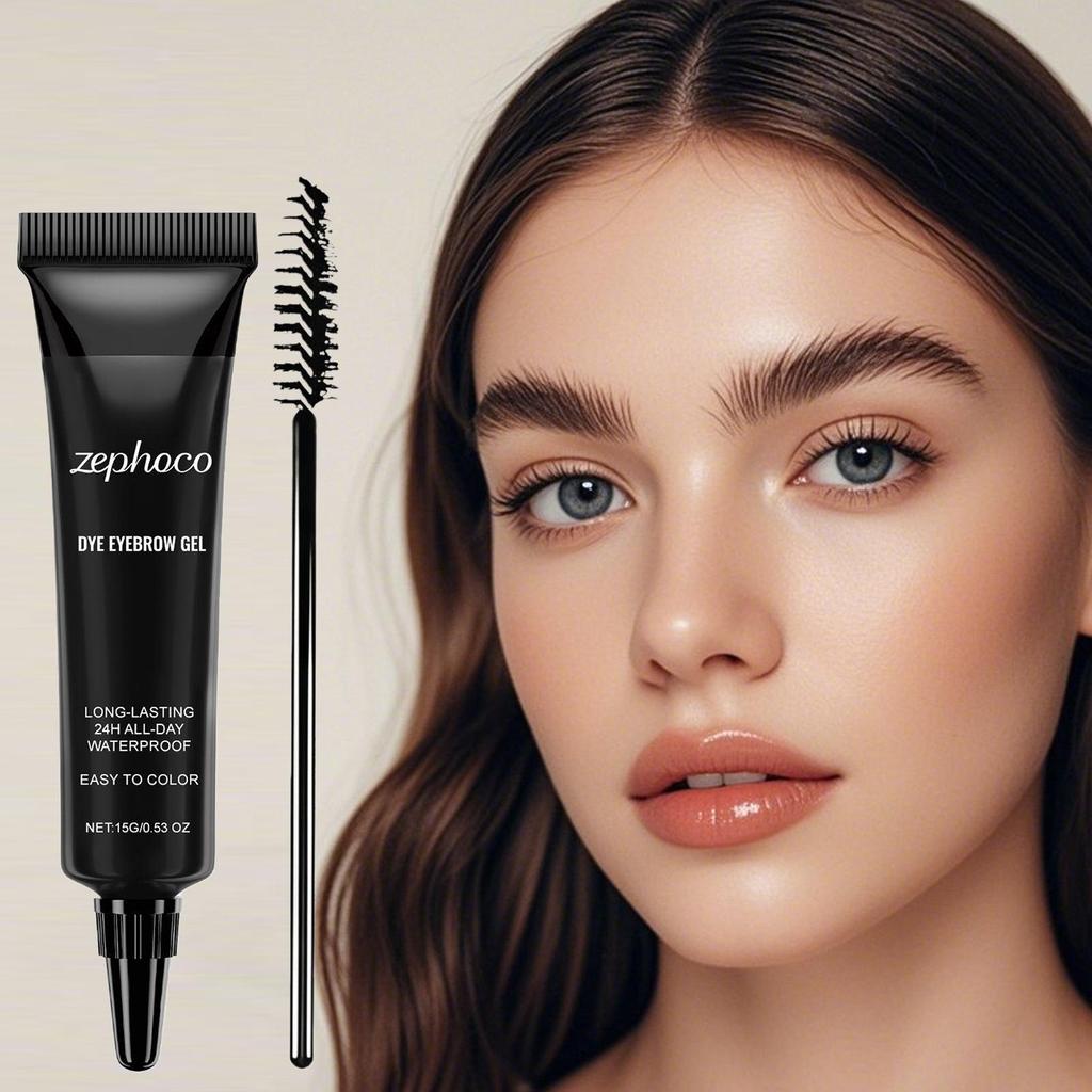Eyebrow Tint 24 ชั่วโมงกันน้ํา Eyebrow Gel Dye Brow Tint Smudge-Proof Eyebrow Dyeing Cream naith