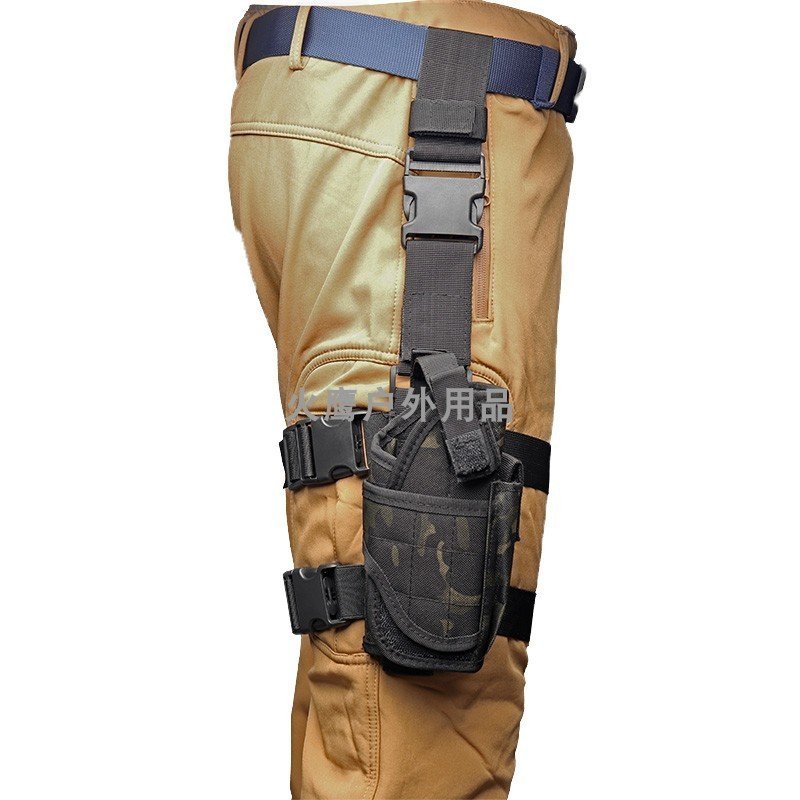กลางแจ้งยุทธวิธีทหารพัดลม CS Field Combat Leggings Quick Draw 1911 Grocope M92 Holster Tornado ต้นขา