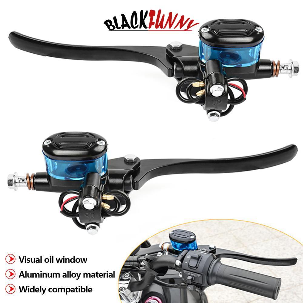 BLACKFUNNY รถจักรยานยนต์ดิสก์เบรก Master กระบอก M10 สําหรับสกู๊ตเตอร์ไฟฟ้าไฮดรอลิกด้านบนปั๊มโปร่งใสอ