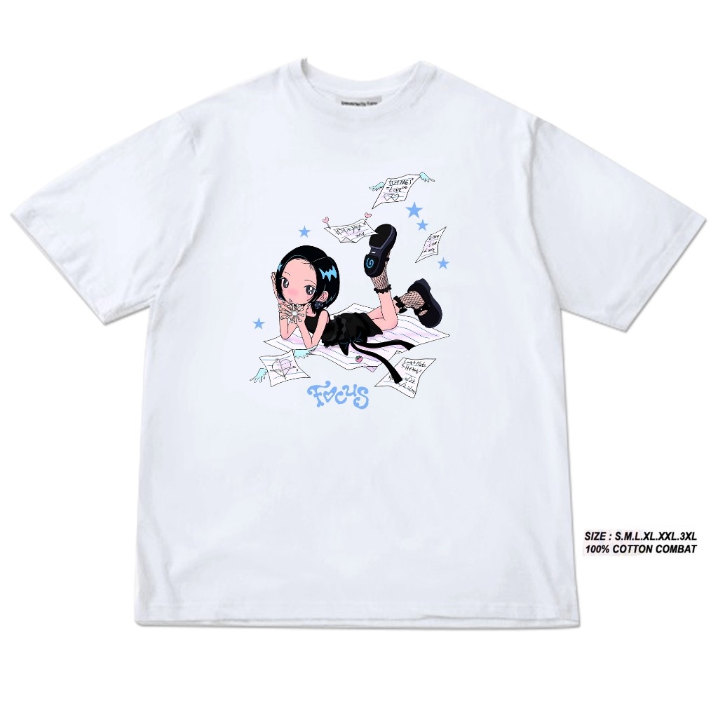 เกาหลี kpop Hearts2hearts h2h Focus เสื้อยืด JIWOO รุ่นตัวละคร