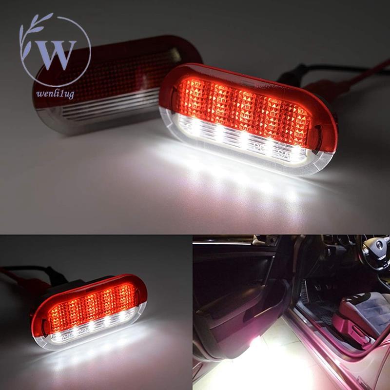 2 ชิ้น Led ประตู Courtesy ไฟภายใต้คําเตือนโคมไฟสําหรับกอล์ฟ 4 Mk4 6R 1J0 949 105A 1J0949105เอ 1เจ094