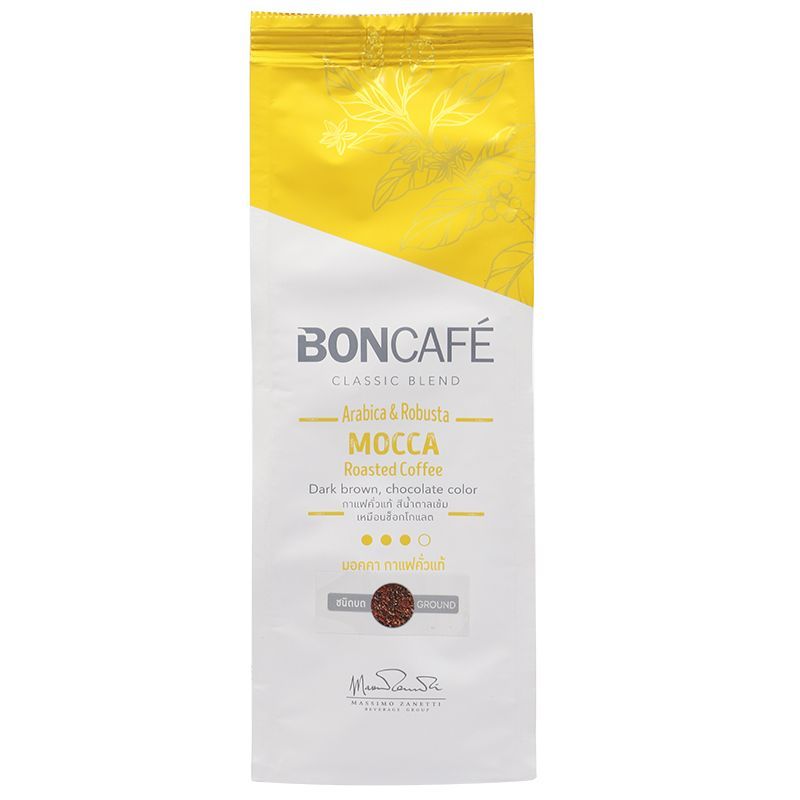 บอนกาแฟคั่วบดมอคค่า 250กรัม Boncafe Roast&Ground Coffee Mocha 250g.