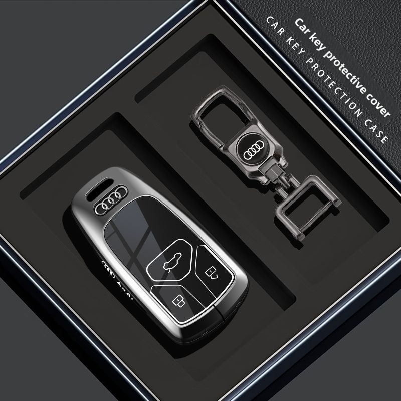 รถ Remote Key สําหรับ 23 Audi A6L A3 A5 A7 A8 Q5L Q7 Q3 Q2L Gold Edge Design Protector Fob รถอุปกรณ์