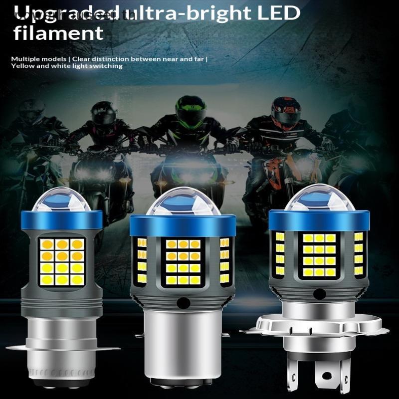 XXHZ 1/2 ชิ้น 120 วัตต์ H4 ไฟ LED สําหรับรถจักรยานยนต์ 360° ไฟหน้า Super Bright Mini H4 H6 T19 P15D 