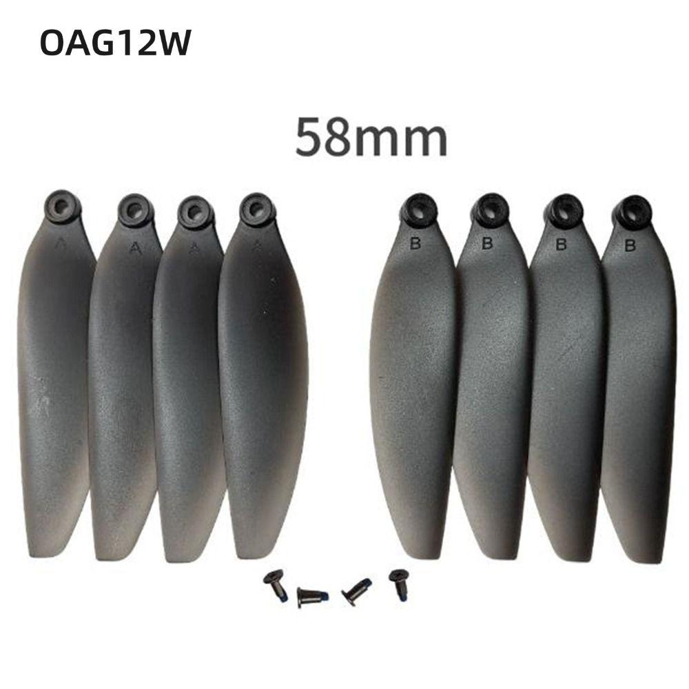 OAG12W รีโมทคอนโทรล Drone อะไหล่,พลาสติก Universal พับใบพัด,สีดํา 58 มม./66 มม.Quadcopterอะไหล่ใบมีด