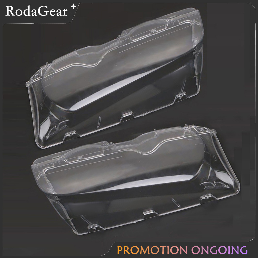 RodaGear-th หนึ่งคู่ไฟหน้า CLEAR ฝาครอบไฟหน้าเลนส์เปลี่ยนเลนส์ด้านหน้าสำหรับ BMW E46 2DR M3 325Ci 01