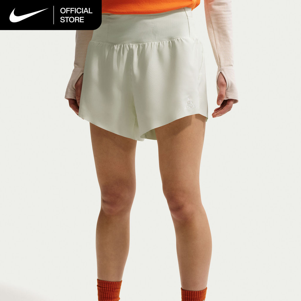 Nike Dri-FIT Women's ACG Mid-Rise Brief-Lined Trail Running Shorts - Sea Glass [IO9658-020]