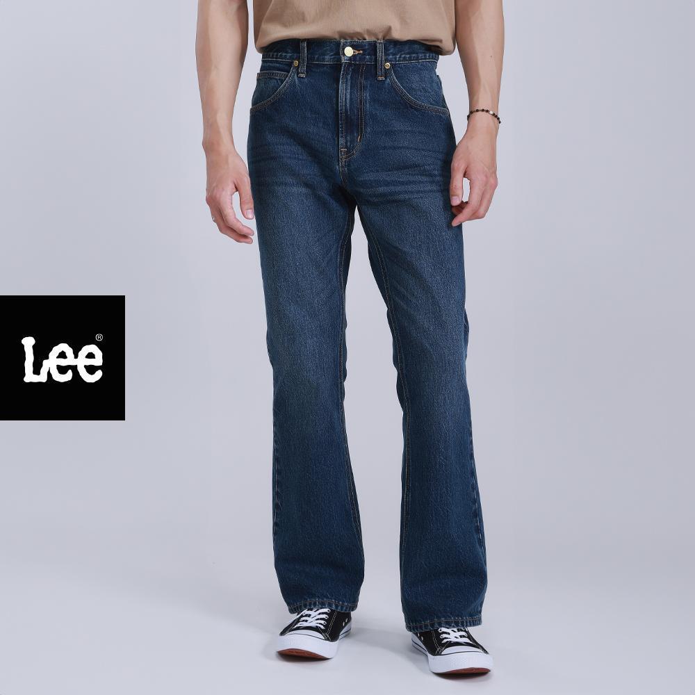 LEE กางเกงยีนส์ผู้ชาย เอวสูง ทรงตรง-ขาม้า รุ่น LE F326MJEAN05 สียีนส์เข้ม