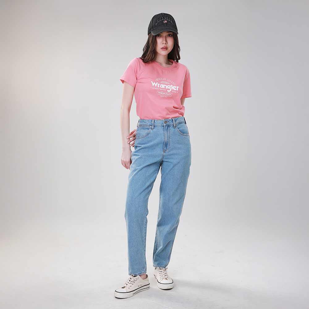 WRANGLER กางเกงยีนส์ผู้หญิง เอวสูง ทรงตรง รุ่น WR S226WMOMF08 สียีนส์อ่อน — صورة 6