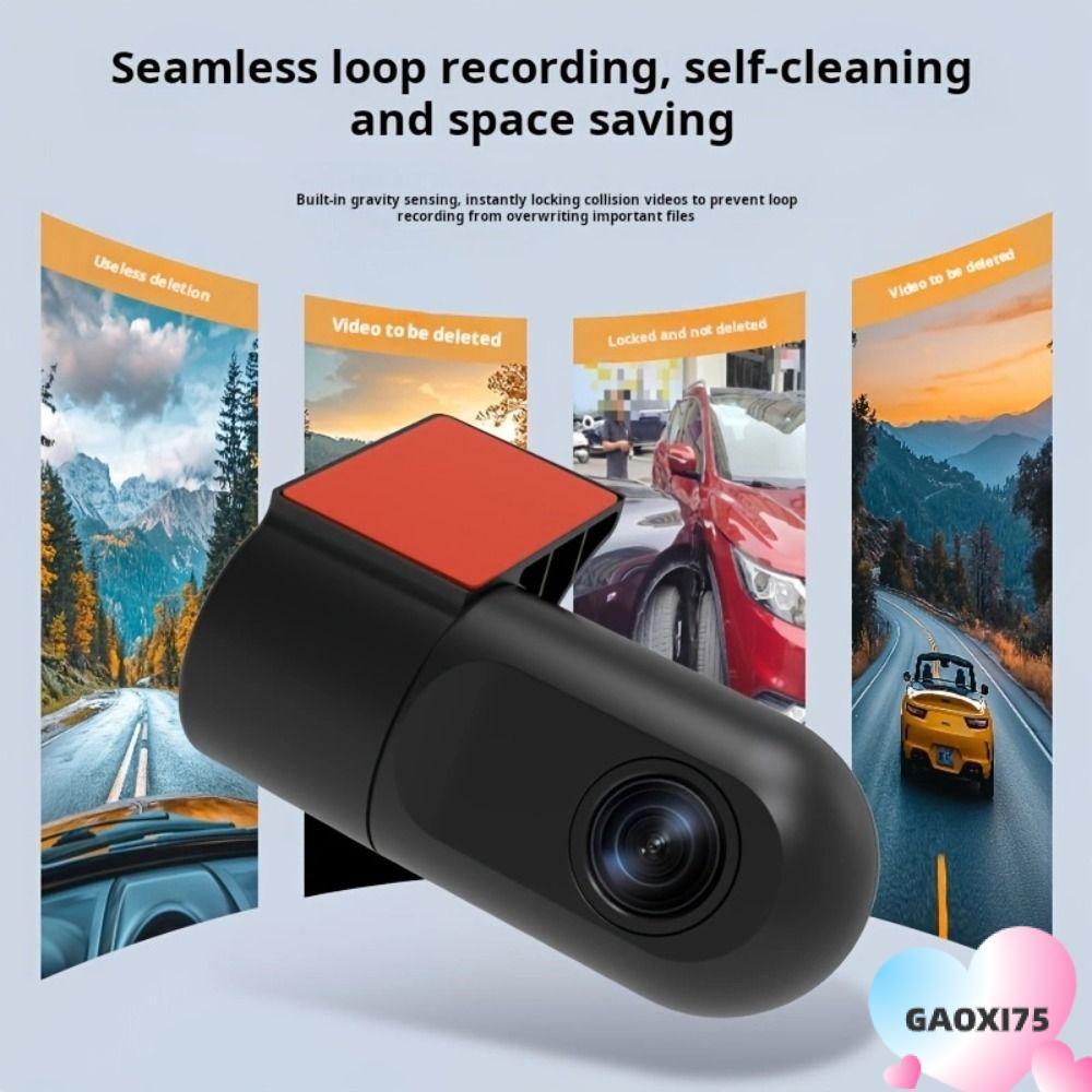 GAOXI75 Dash Camera, APP Control HD Recording 1080P HD Camera, Portable 360° ดูเครื่องบันทึกวิดีโอ I