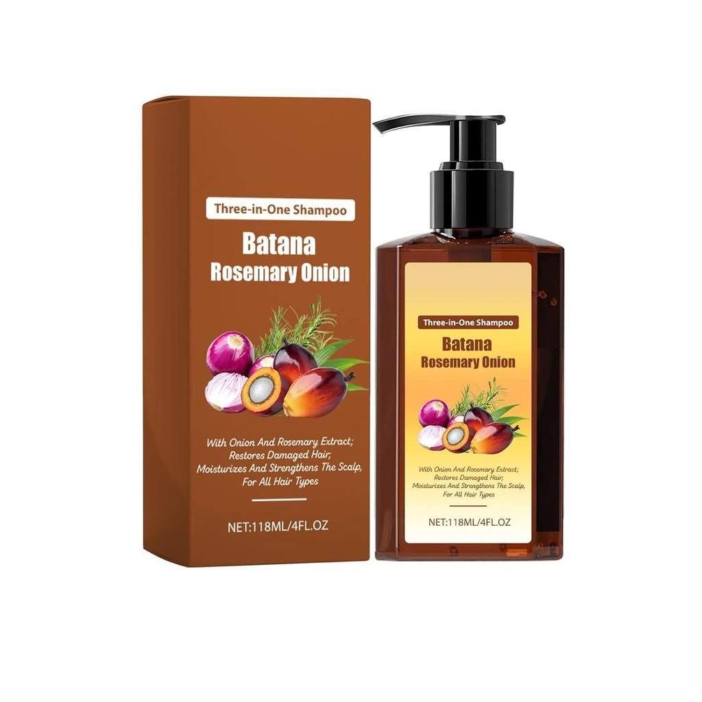 3-in-1แชมพูพร้อมBatana&Rosemary&Onion-St,VolizingCleanserforMen&Women,StrengnsRoots&AddsShine,Thicke