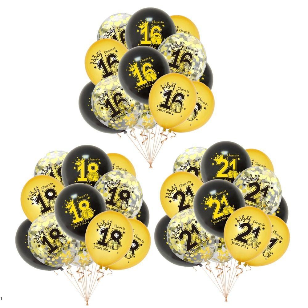 LIPUPON 12PCS วันเกิดบอลลูน, Latex DIY 30th BIrthday บอลลูน, Party Props 18th 30th 40th 50th 60th In