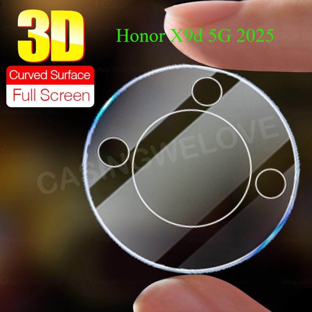 3 ชิ้น 3D กล้องเลนส์ป้องกันฟิล์มสําหรับ Honor X9d X9c สมาร์ท X70 5G 2025 กระจกนิรภัยโปร่งใสเต็มรูปแบบปกหลัง