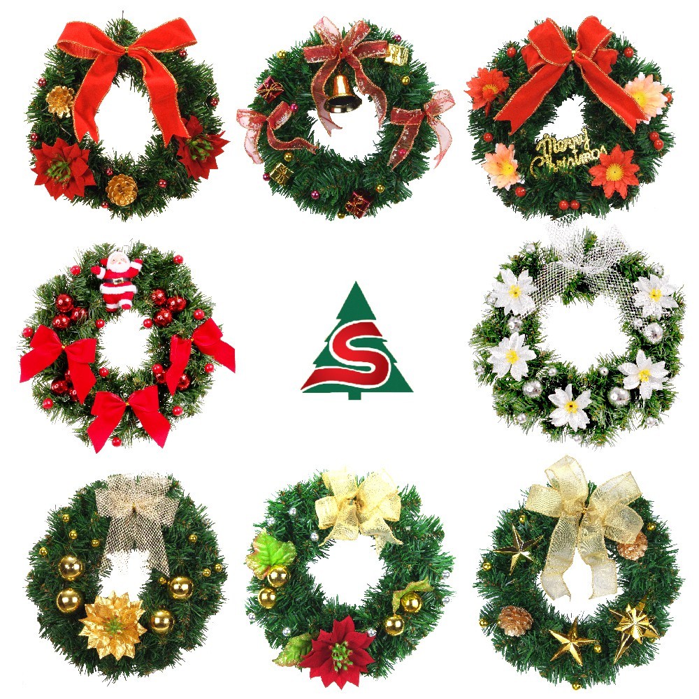 หรีด ขนาด 10 นิ้ว Christmas Wreath