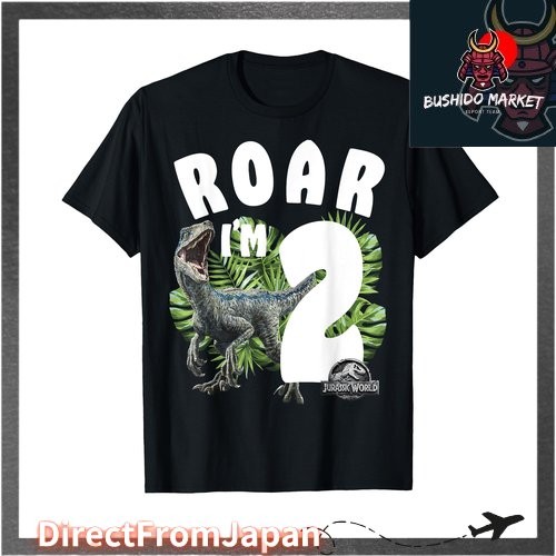 เสื้อยืดวันเกิด Jurassic World Raptor Roar I'm 2 【DirectFromJapan】