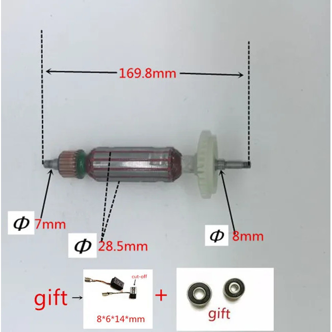 220-240V มอเตอร์โรเตอร์ Armature สําหรับ Bosch GWS7-100 GWS7-125 GWS720ET GWS7-100T GWS7-115E GWS7-1