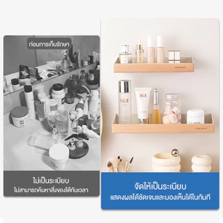 ชั้นวางของในห้องน้ํา ชั้นวางติดผนัง ชั้นวางเครื่องปรุงรสผนังเจาะฟรี ไม่ต้องเจาะรู สําหรับห้องน้ํา