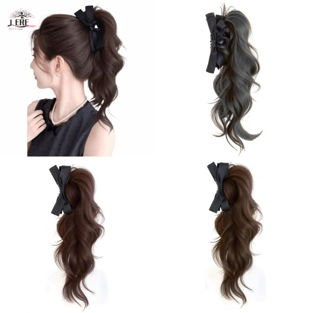 วิกผมหางม้าสไตล์เกาหลีพร้อมโบว์ตกแต่ง ออกแบบให้สวมใส่ได้ทุกวันและเหมาะสมกับทุกโอกาส
