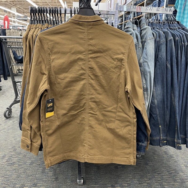 แจ็คเก็ตยีนส์ Lee/Lee สีกากีและเหลือง สำหรับงานและการแต่งตัวลำลอง