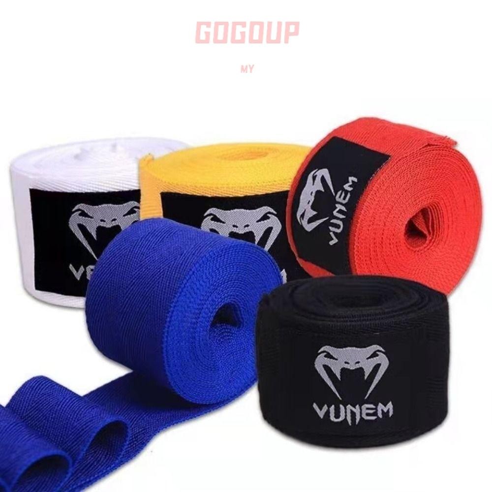 GOGUVO Boxing Wraps, สีดําสีแดงผ้าฝ้ายสีขาวสายรัดข้อมือนุ่ม, Breathable Wraps Bandage Boxing