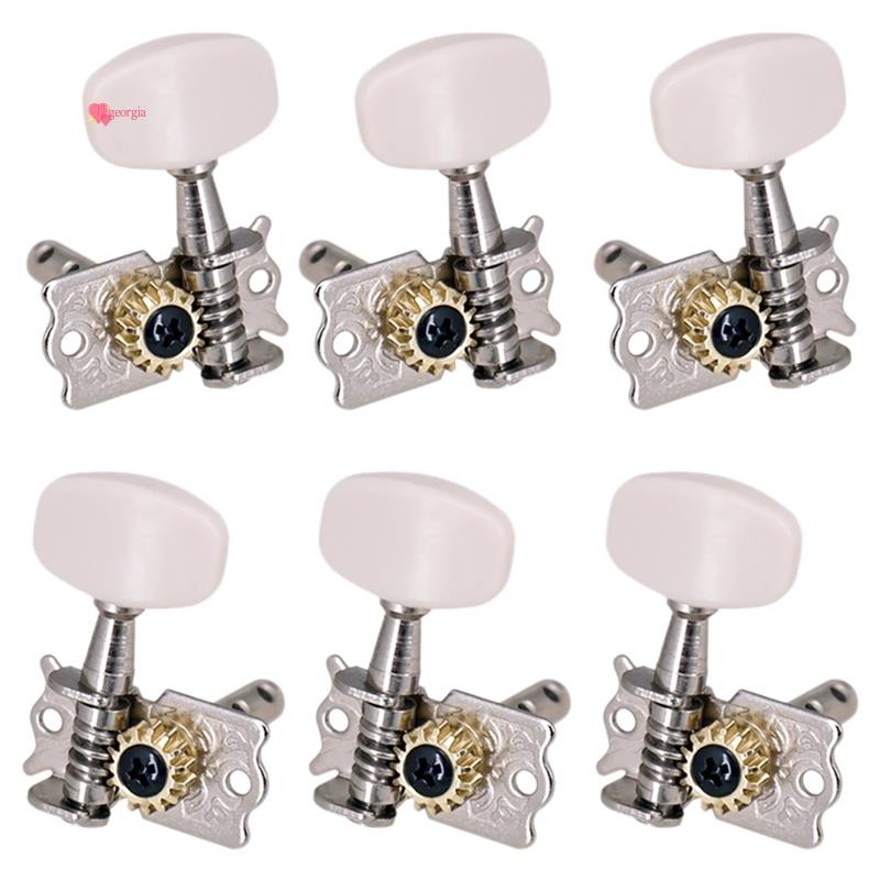 georg336Pcs 3R3L กีตาร์ปรับแต่งหมุดเปิดเครื่องหัว Acoustic กีตาร์พื้นบ้าน Tuning Peg Tuners Part