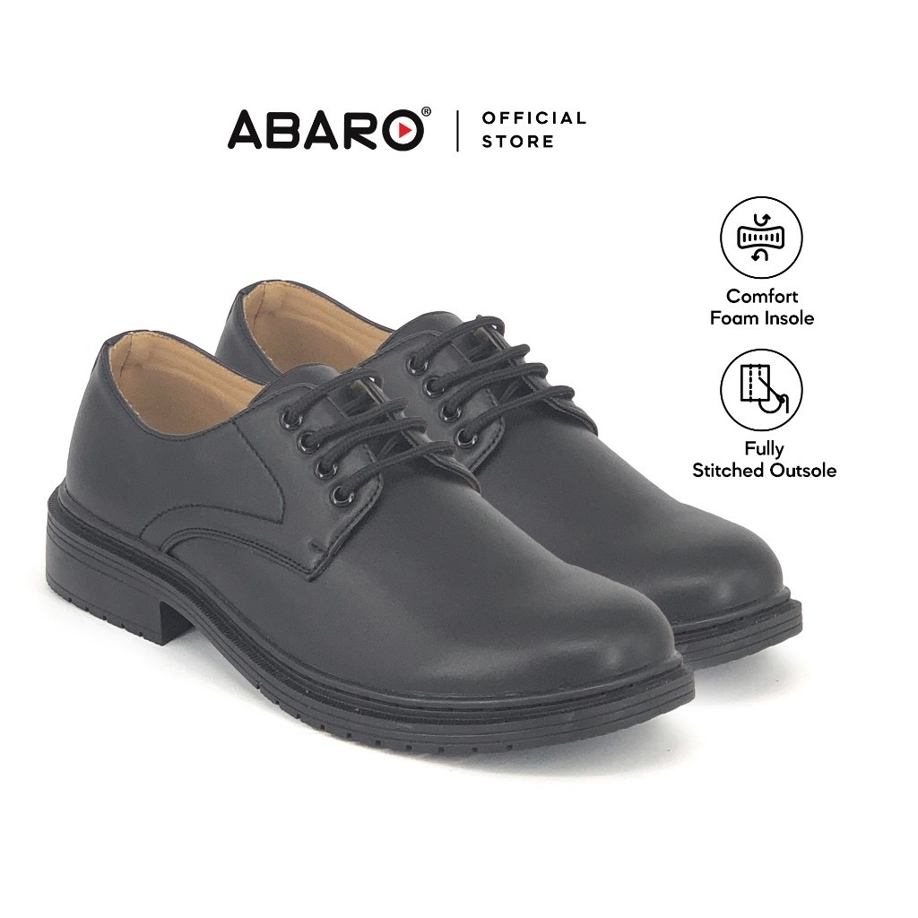 ABARO ผู้ชาย/เด็กชายหนัง Faux FMA731L3 รองเท้าอย่างเป็นทางการ Kasut Pejabat Lelaki Office Wear Kasut