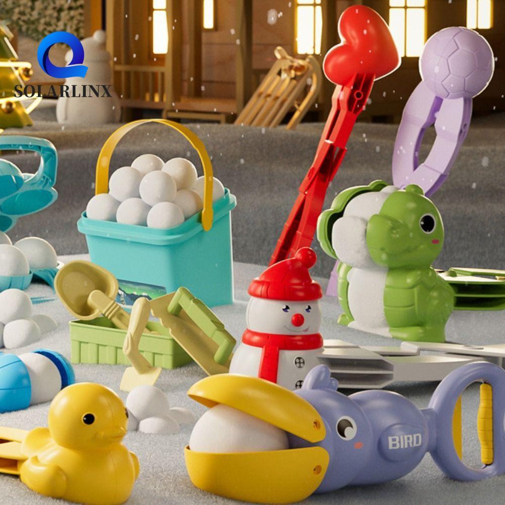 SOLARLINX Duck Snowball Clip, Sports Early Education Dinosaur Snowball Maker Mold, Portable Bear Soc