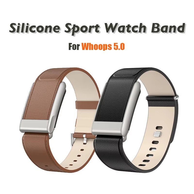 สายนาฬิกาสายหนังแท้สําหรับ Whoop 5.0 ใช้งานร่วมกับ WHOOP ONE สายรัดข้อมือฟิตเนส Tracker Whoop Life E
