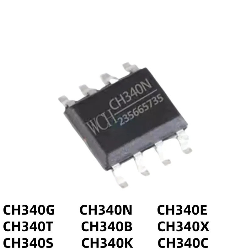 5PCS CH340G CH340N CH340E CH340T CH340B CH340X CH340S CH340K CH340C USB to serial port SOP16 ชิป IC