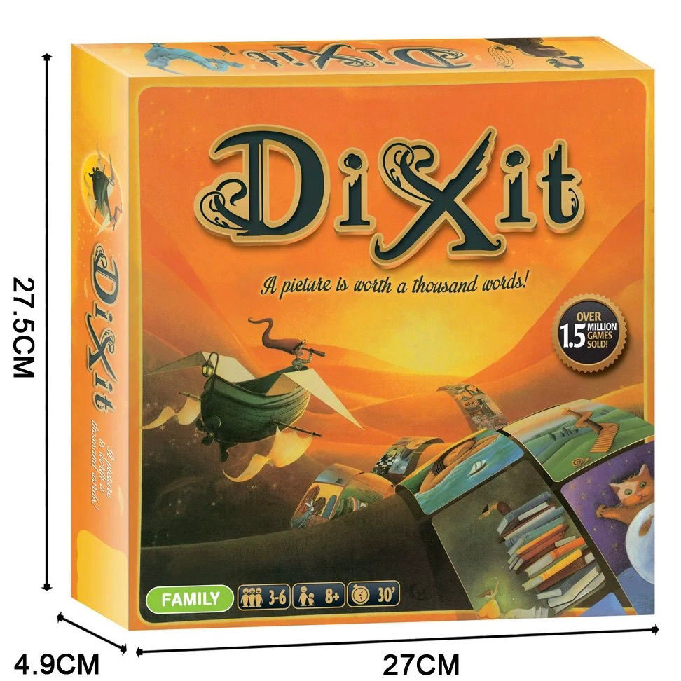 เรื่องราวการวาดภาพ Dixit Stella เวอร์ชันภาษาอังกฤษเกมกระดานเท่านั้นพูดพนักข่าว Punch Storyteller การ