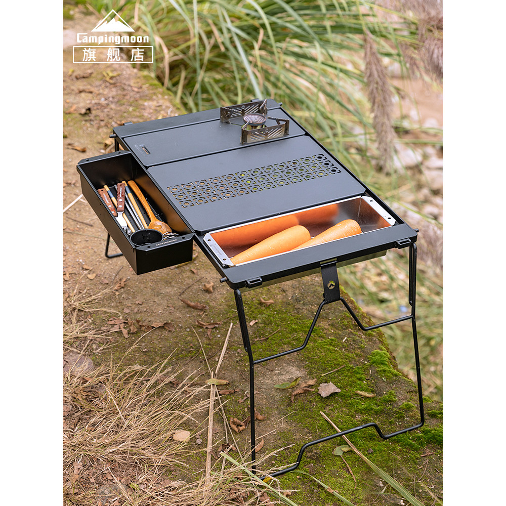 Campingmoon CK-10 กล่องเก็บช้อนส้อม IGT สแตนเลส อเนกประสงค์ ใช้เป็นอ่างล้างจานและที่แขวน ต่อเป็นโต๊ะปิกนิกได้ ของแคมป์ปิ้ง ตั้งแคมป์ ราคา ถูกที่สุด ดีลบีเคเค แกลเลอรีภาพที่ 7