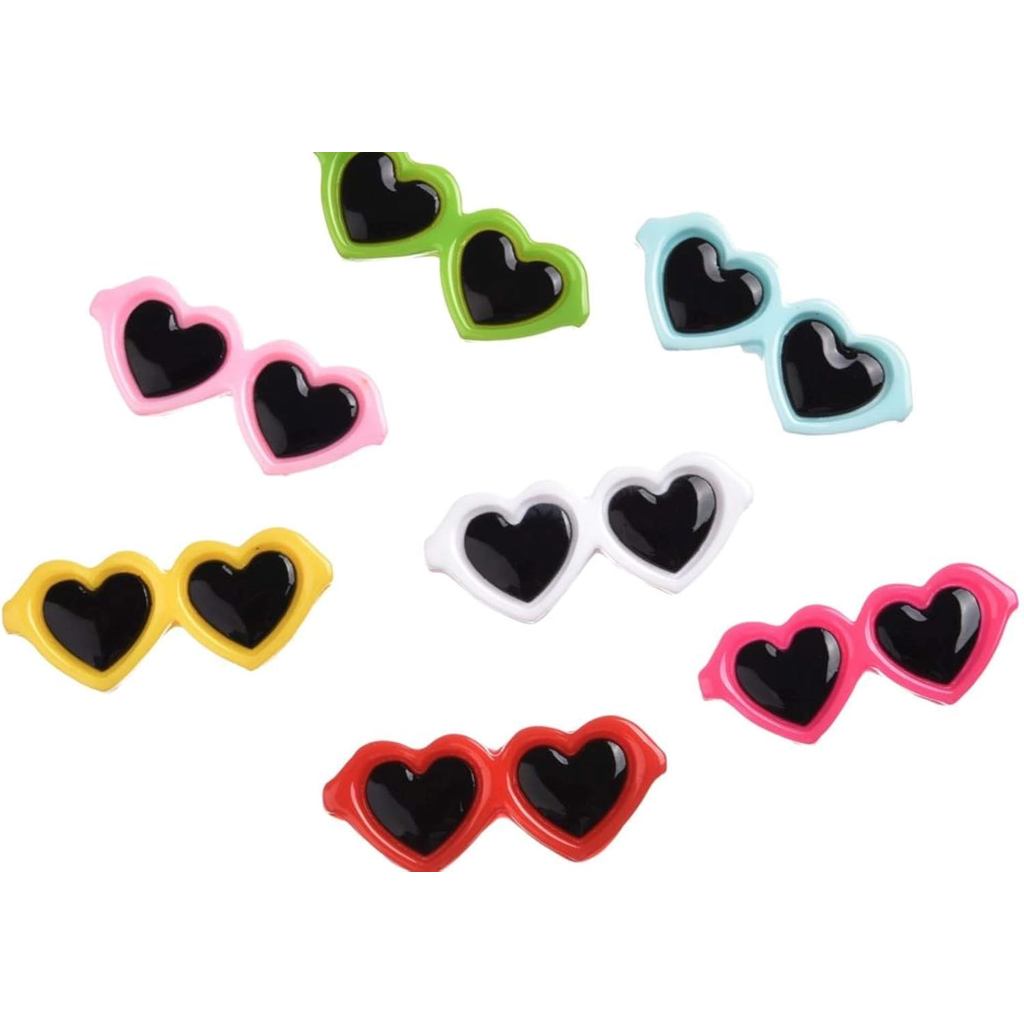 แว่นกันแดดทรงหัวใจ มินิแบนกลับนูนรอบ โดย Decoden