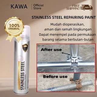KAWA Spray Chrome Cat Semprotan Krom Tanpa Karat Warna Stainless Steel 350ml Paint Chrome