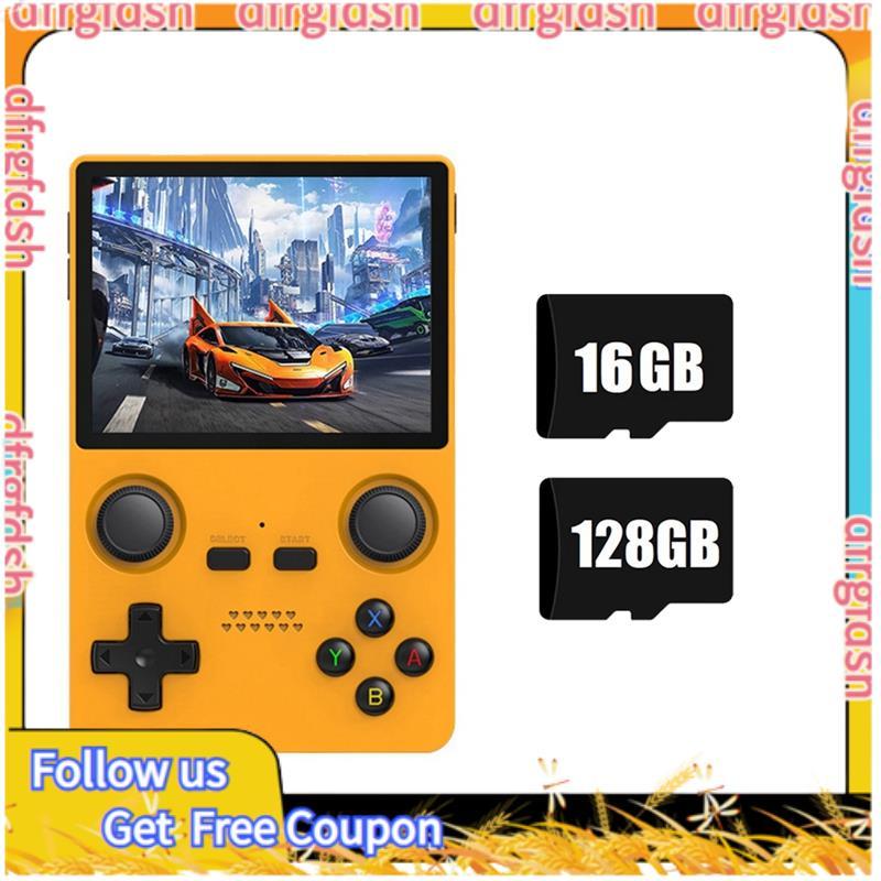 D & FX35S คอนโซลวิดีโอเกมมือถือ Hall จอยสติ๊กเปิดแหล่ง 16G + 128G ตัวควบคุมเกมย้อนยุคสําหรับ // N64/