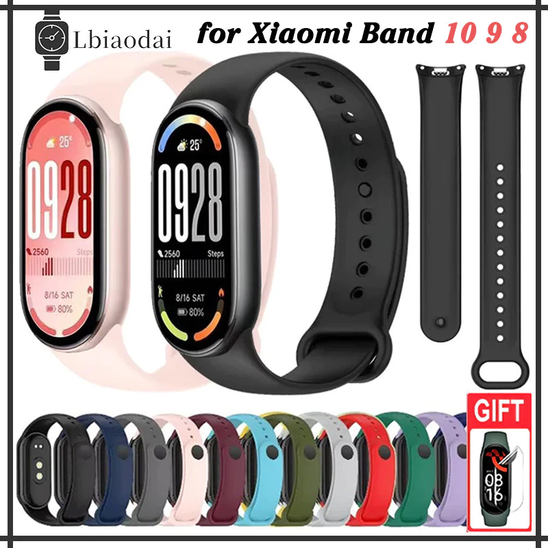 สายยางฟิล์มไฮโดรเจล HD for Xiaomi Smart Mi Band 10 9 8 ผู้ป้องกันหน้าจออ่อนฟิล์มซิลิโคนแบนด์ for Mi Band 10 9 8