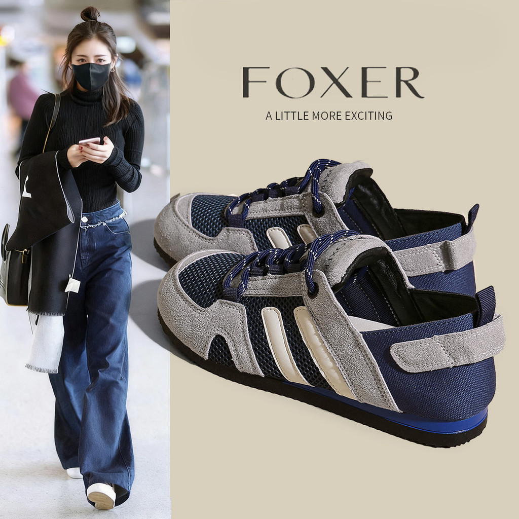 FOXER รองเท้าลำลองผู้หญิงแบบแบนแฟชั่น พื้นนุ่ม ป้องกันการลื่น และระบายอากาศ
