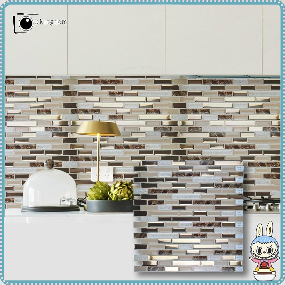 KKINGDOM กระเบื้องติดผนัง PVC กาว self-adhesive, peel-and-stick wallpaper, ทนน้ำ มัลติฟังก์ชั่น DIY 